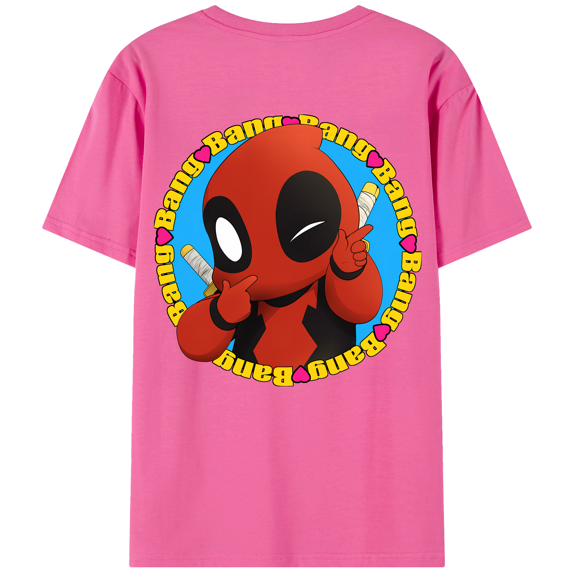 （画像用） Deadpool デッドプール レディース半袖Tシャツ(バックプリント)